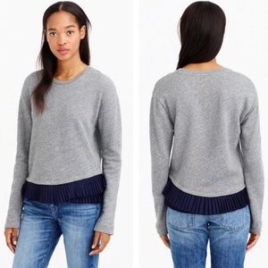 J. Crew Ruffle Hem Pullover Sweatshirt size XL